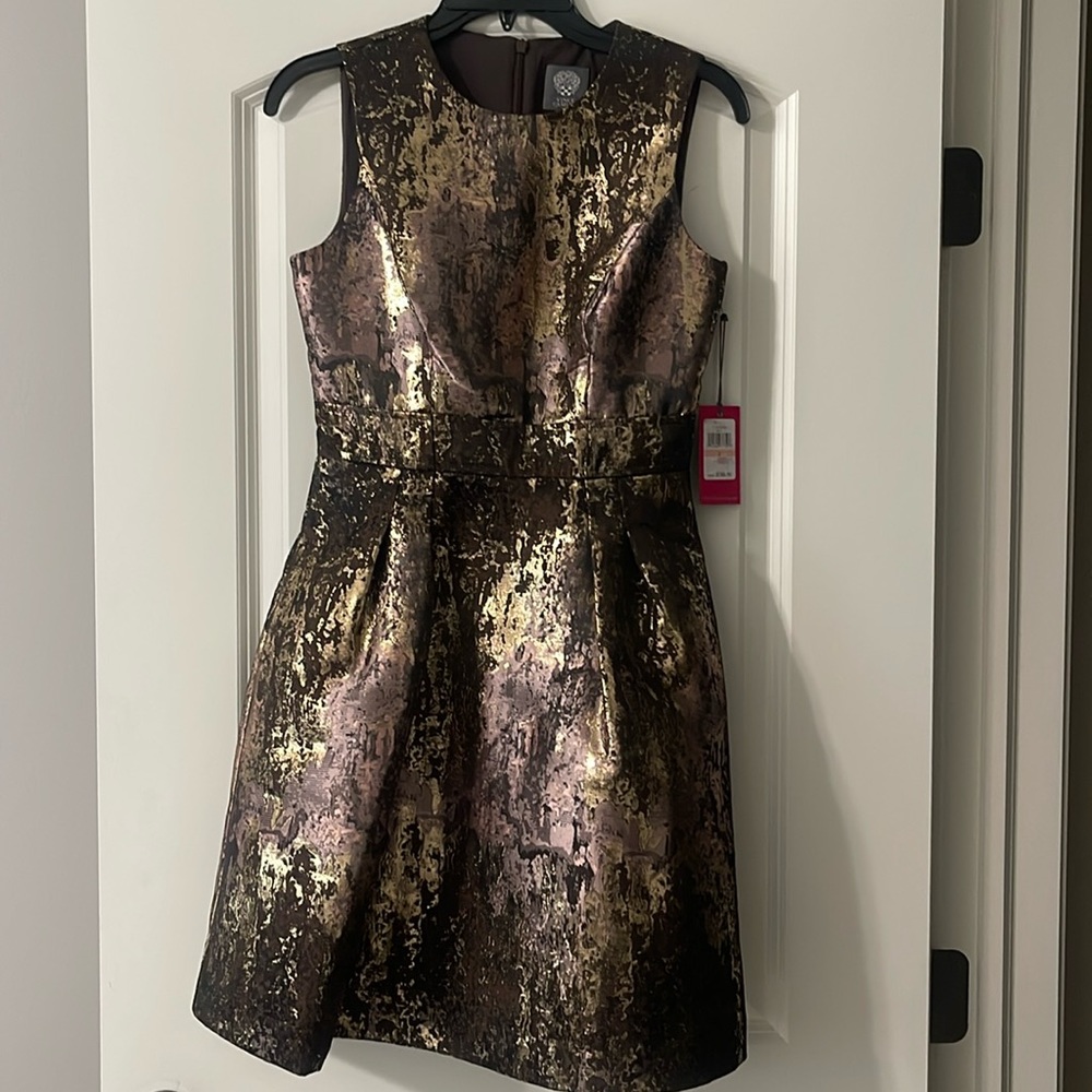 NWT, Vince Camuto Jacquard Fit-And-Flare Dress, sz 2
